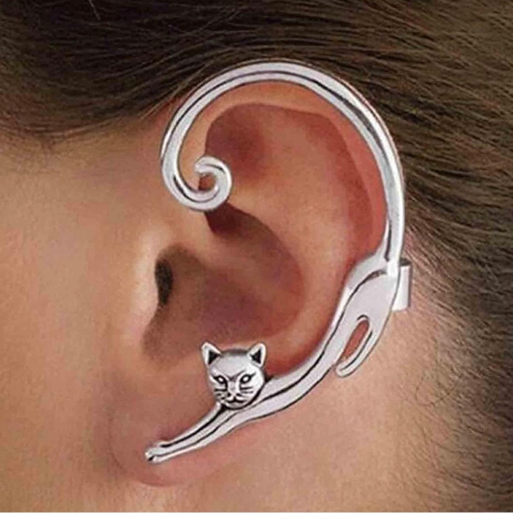 NWT Silver Cat Ear Cuff - Stylish Pet-Themed Jewelry